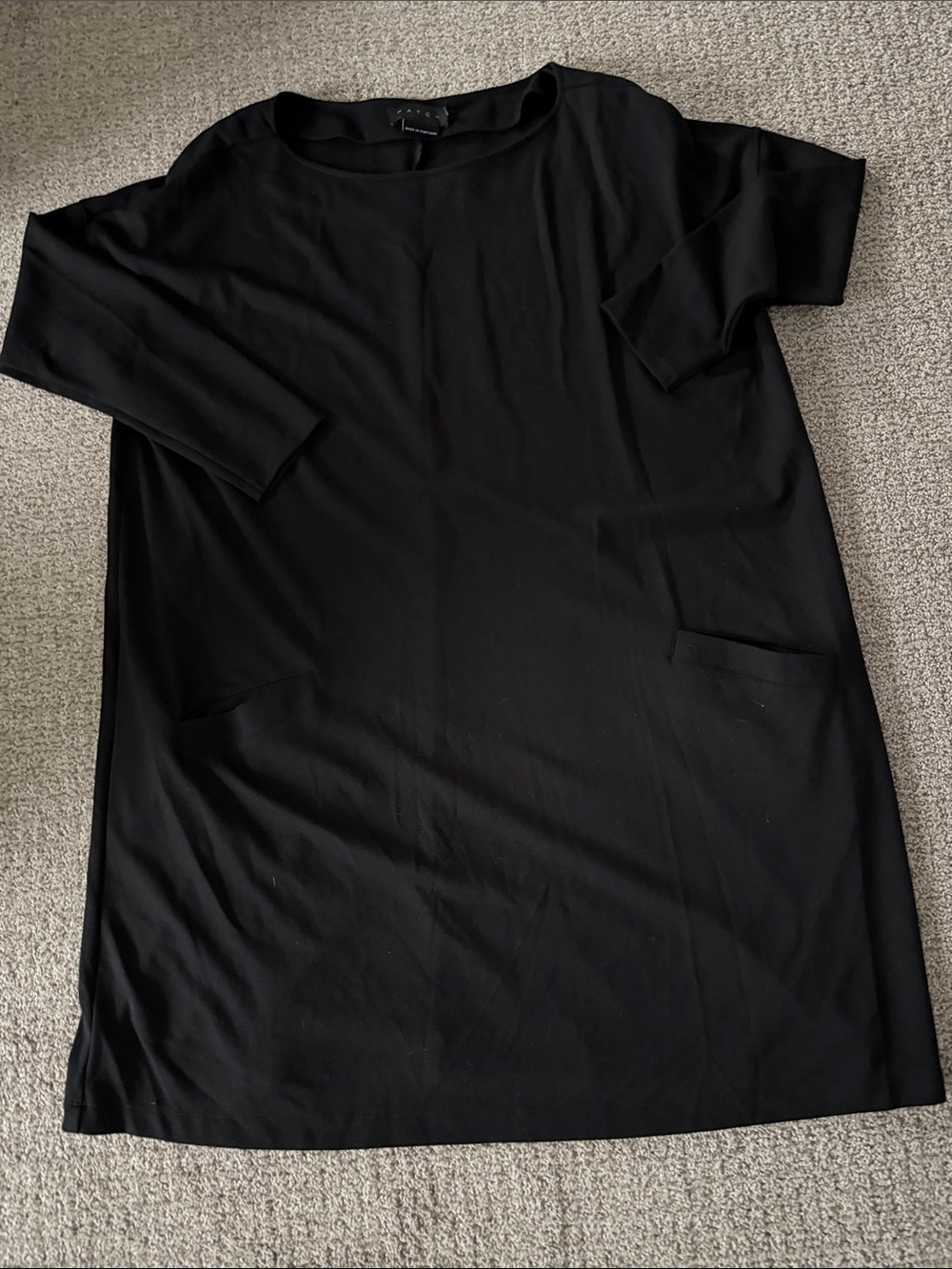 Hatch maternity long sleeve stretchy Black Pocket Shift Dress
